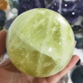1.1kg Natural citrine Crystal sphere yellow quartz gemstone ball Reiki healing
