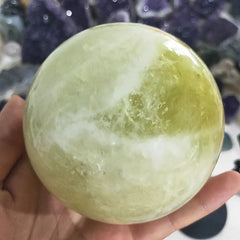 1.1kg Natural citrine Crystal sphere yellow quartz gemstone ball Reiki healing