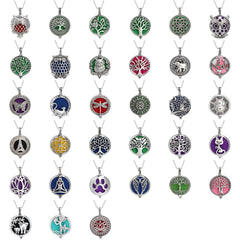 New Aromatherapy Diffuser Necklace Vintage Flower Butterfly Open Locket Aroma Pendant Perfume Essential Oil Diffuser Necklace