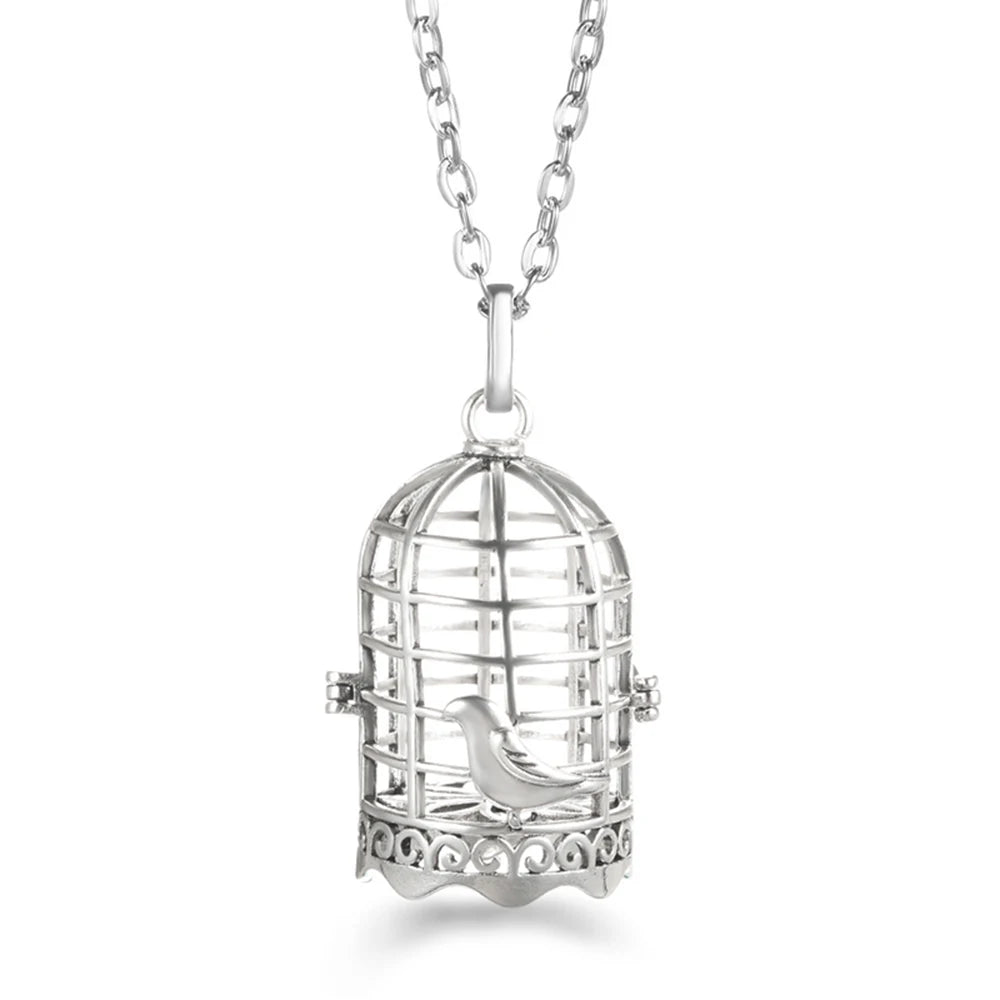 Russia Tradition Chime Exquisite Angel Wings Caller Necklace Essential Oil Diffuser Pregnant Woman Aromatherapy Pendant Jewelry