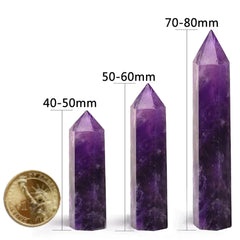Natural Point Wand Rose Quartz & Amethyst Crystal for Healing and Home Decor