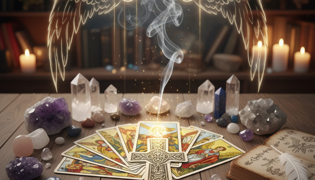 Reading Tarot, Crystals & Angels How They Work Together