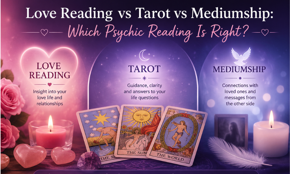 Love Reading vs Tarot vs Mediumship: Which Psychic Reading Is Right for You?