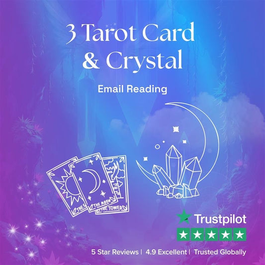 3 Tarot Cards & Crystal Reading