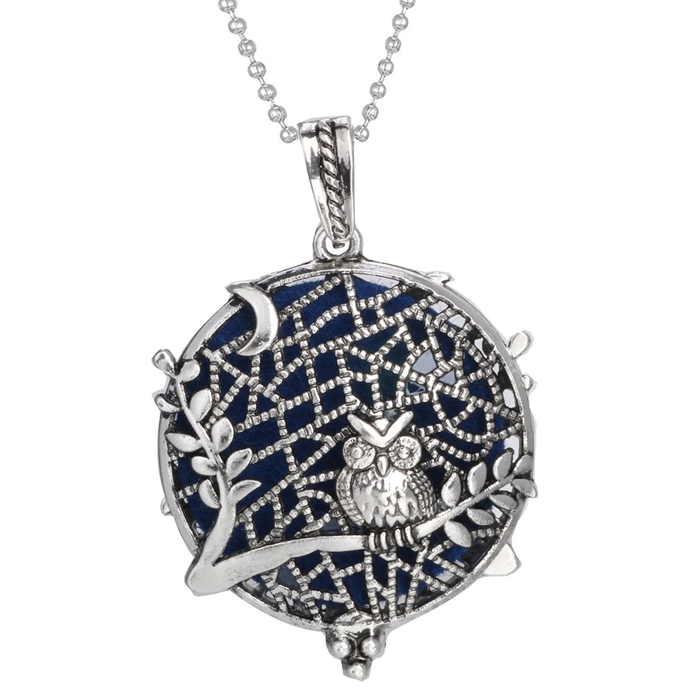 New Aromatherapy Diffuser Necklace Vintage Flower Butterfly Open Locket Aroma Pendant Perfume Essential Oil Diffuser Necklace
