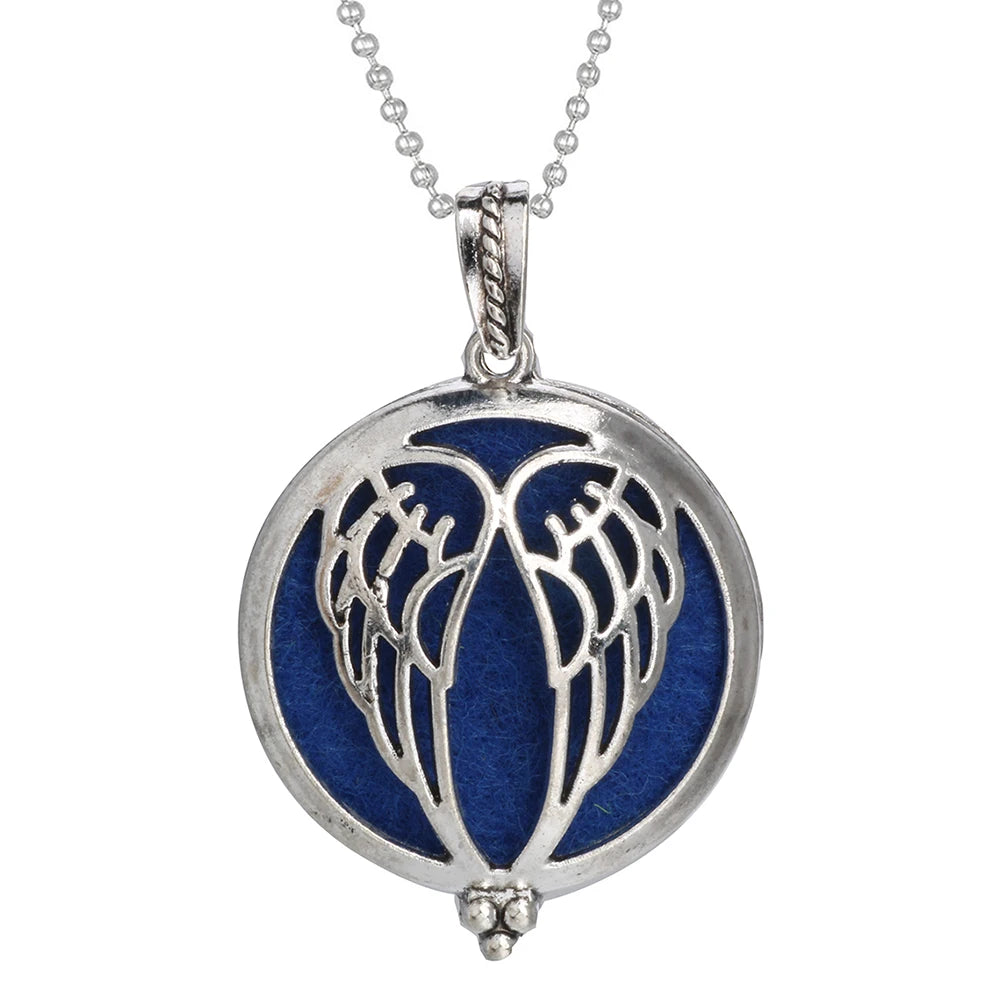 New Aromatherapy Diffuser Necklace Vintage Flower Butterfly Open Locket Aroma Pendant Perfume Essential Oil Diffuser Necklace