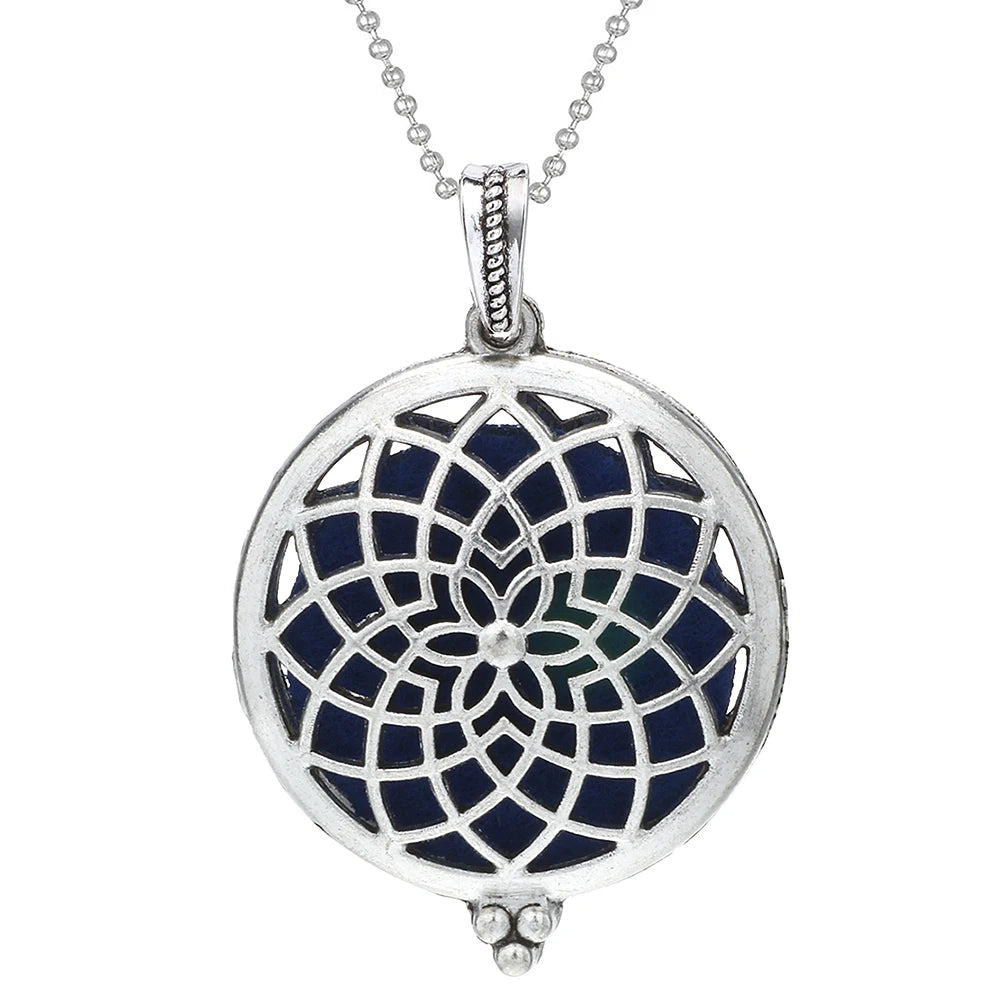 New Aromatherapy Diffuser Necklace Vintage Flower Butterfly Open Locket Aroma Pendant Perfume Essential Oil Diffuser Necklace
