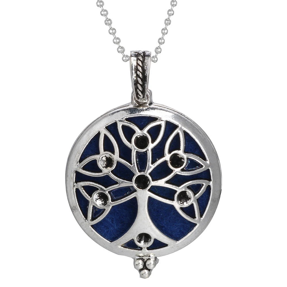 New Aromatherapy Diffuser Necklace Vintage Flower Butterfly Open Locket Aroma Pendant Perfume Essential Oil Diffuser Necklace