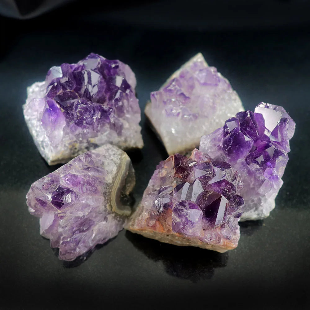10-70g 30-50mm Amethyst Geode Natural Crystal Quartz Stone Wand Point Energy Healing Mineral Stone Rock Home Decor Geode