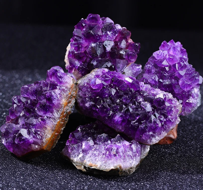 10-70g 30-50mm Amethyst Geode Natural Crystal Quartz Stone Wand Point Energy Healing Mineral Stone Rock Home Decor Geode