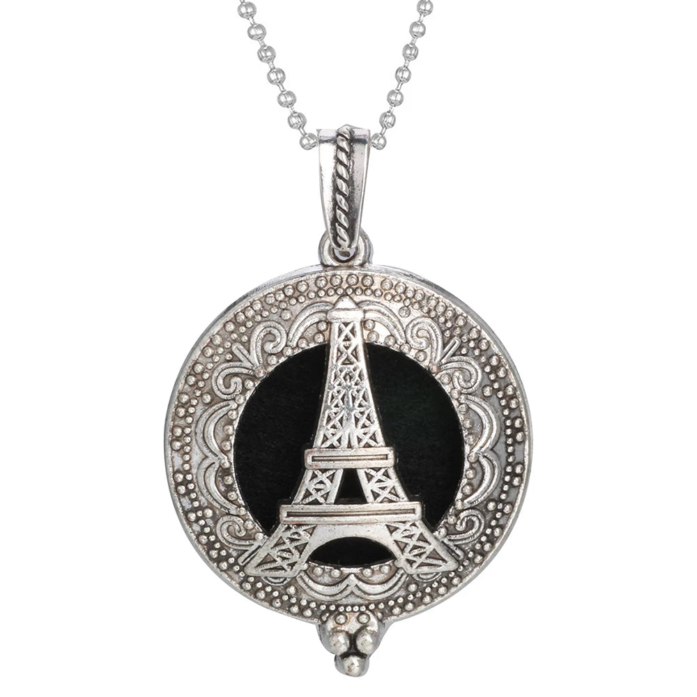 New Aromatherapy Diffuser Necklace Vintage Flower Butterfly Open Locket Aroma Pendant Perfume Essential Oil Diffuser Necklace