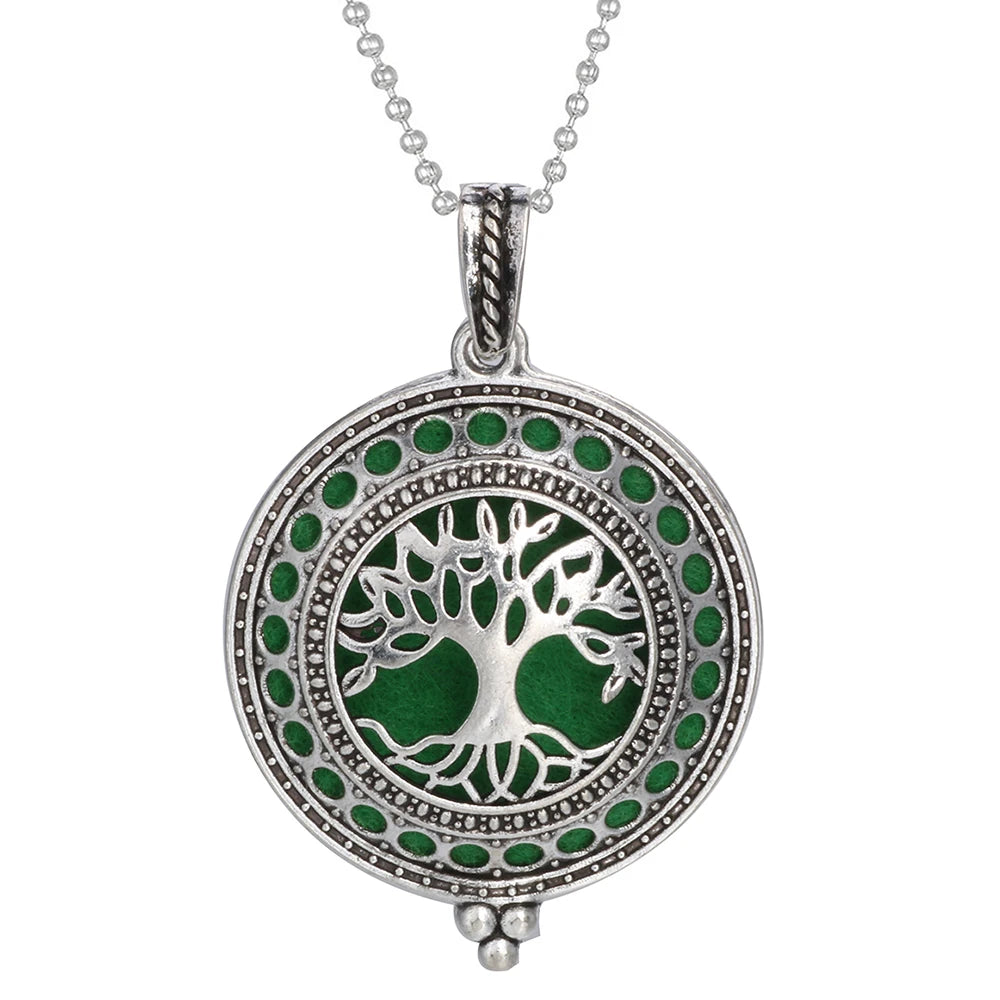 New Aromatherapy Diffuser Necklace Vintage Flower Butterfly Open Locket Aroma Pendant Perfume Essential Oil Diffuser Necklace