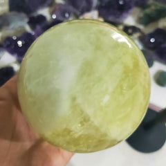1.1kg Natural citrine Crystal sphere yellow quartz gemstone ball Reiki healing