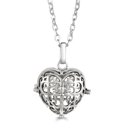 Russia Tradition Chime Exquisite Angel Wings Caller Necklace Essential Oil Diffuser Pregnant Woman Aromatherapy Pendant Jewelry