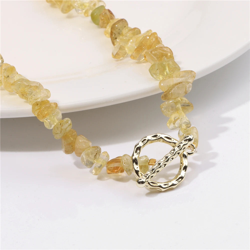 Natural Stone Choker Necklace