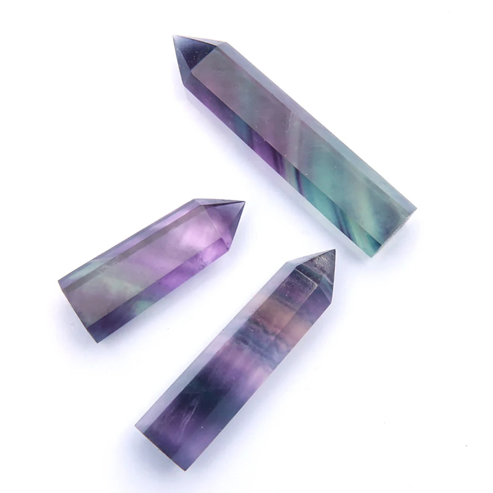 Natural Point Wand Rose Quartz & Amethyst Crystal for Healing and Home Decor