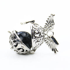 Angel Wing Caller Necklace Harmony Chime Ball Mexican Bola Locket Cage Charm Essential Oil Pendant Pregnant Bell Women Baby Gift