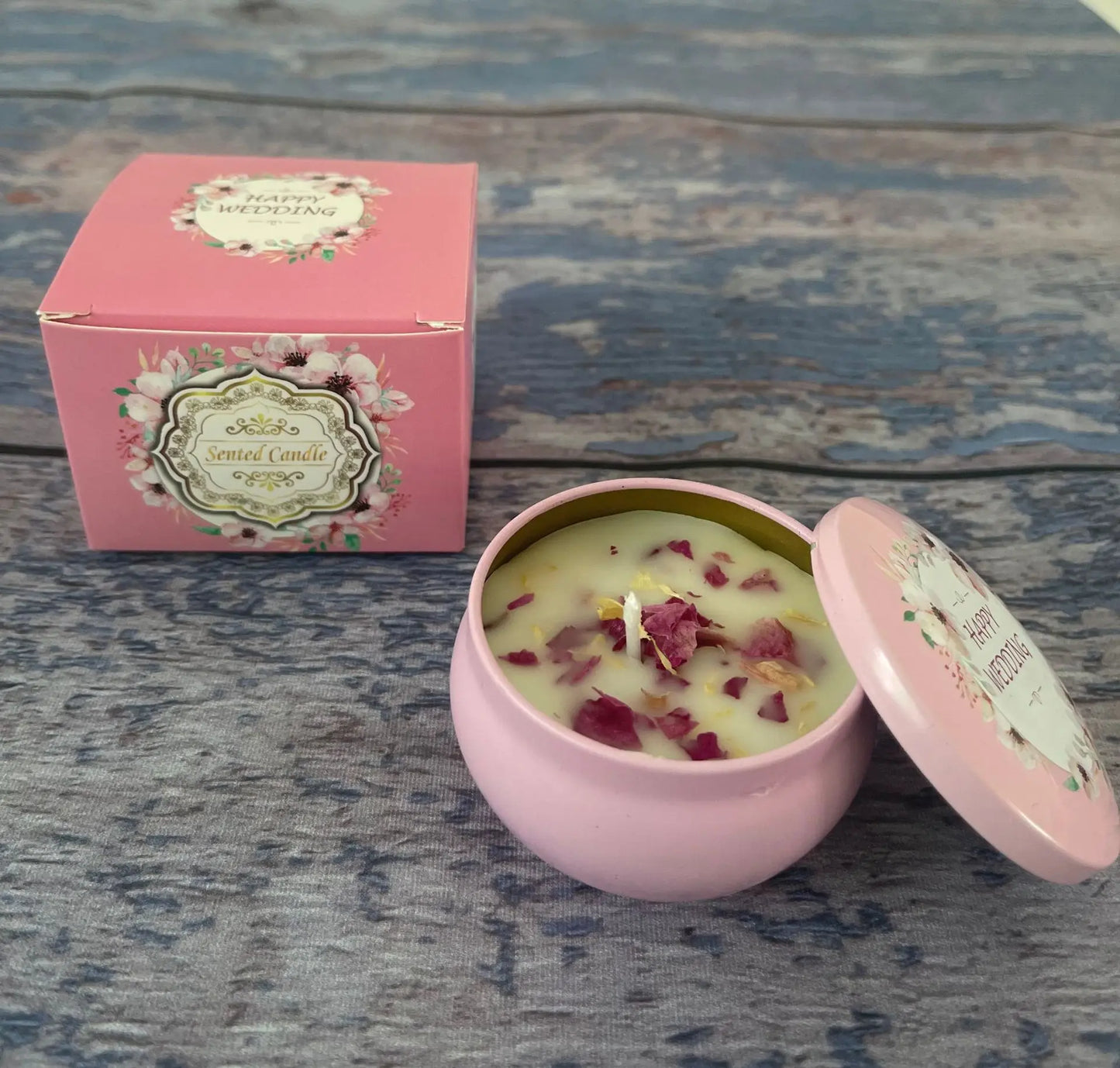 Soybean Wax Dried Flower Scented Candle – Calming Floral Aroma for Energy & Balance