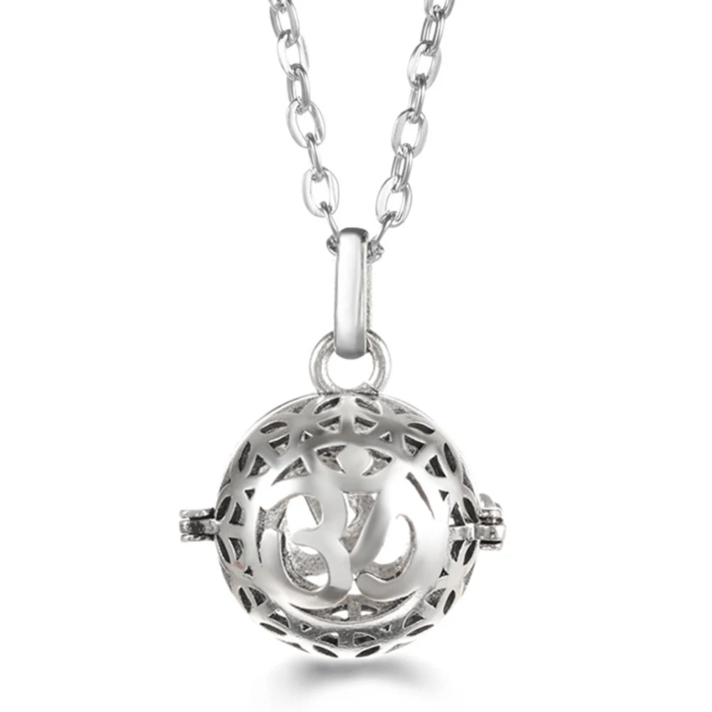 Russian Traditional Angel Wings Chime Necklace Essential Oil Diffuser Aromatherapy Pendant