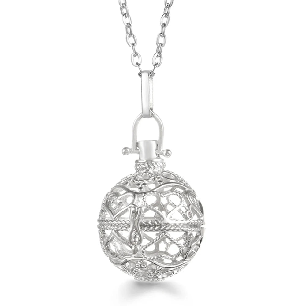 Russian Traditional Angel Wings Chime Necklace Essential Oil Diffuser Aromatherapy Pendant