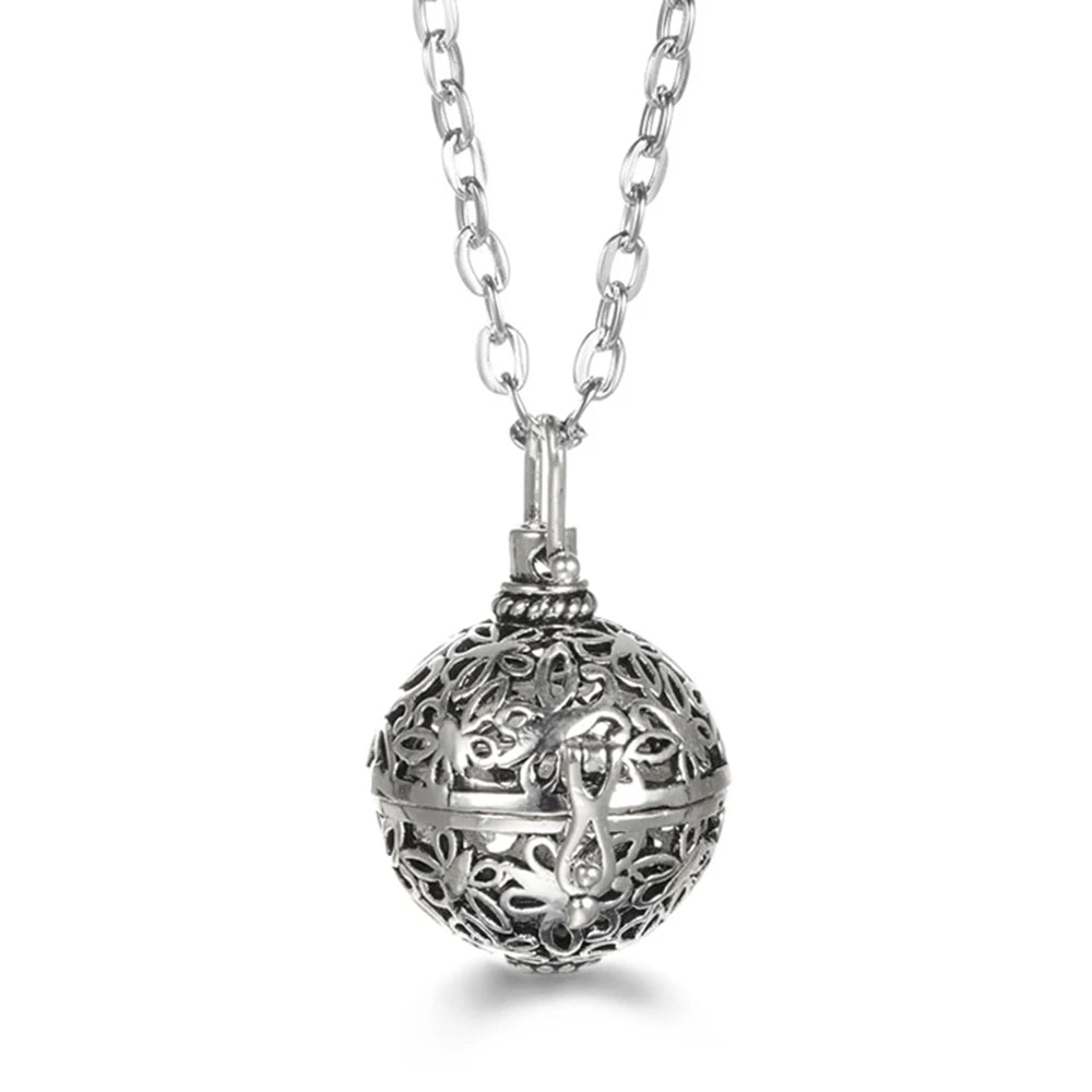 Russian Traditional Angel Wings Chime Necklace Essential Oil Diffuser Aromatherapy Pendant