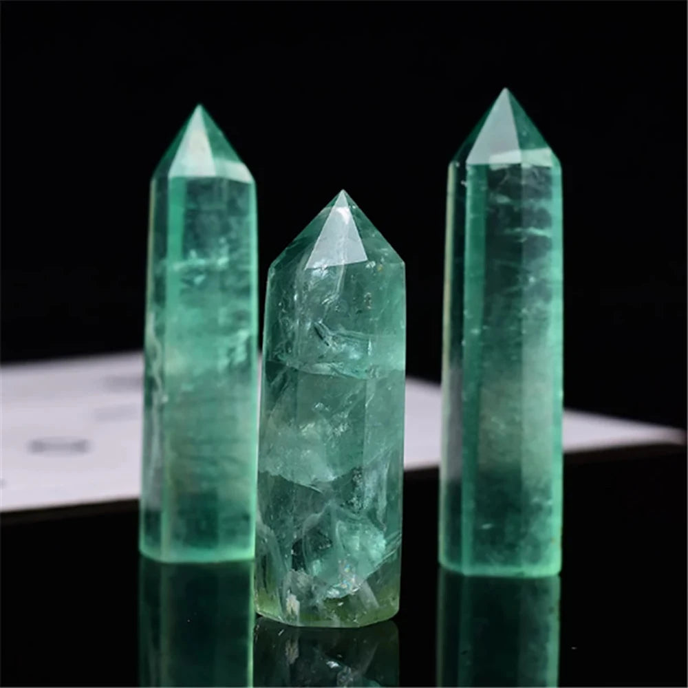 Natural Point Wand Rose Quartz & Amethyst Crystal for Healing and Home Decor