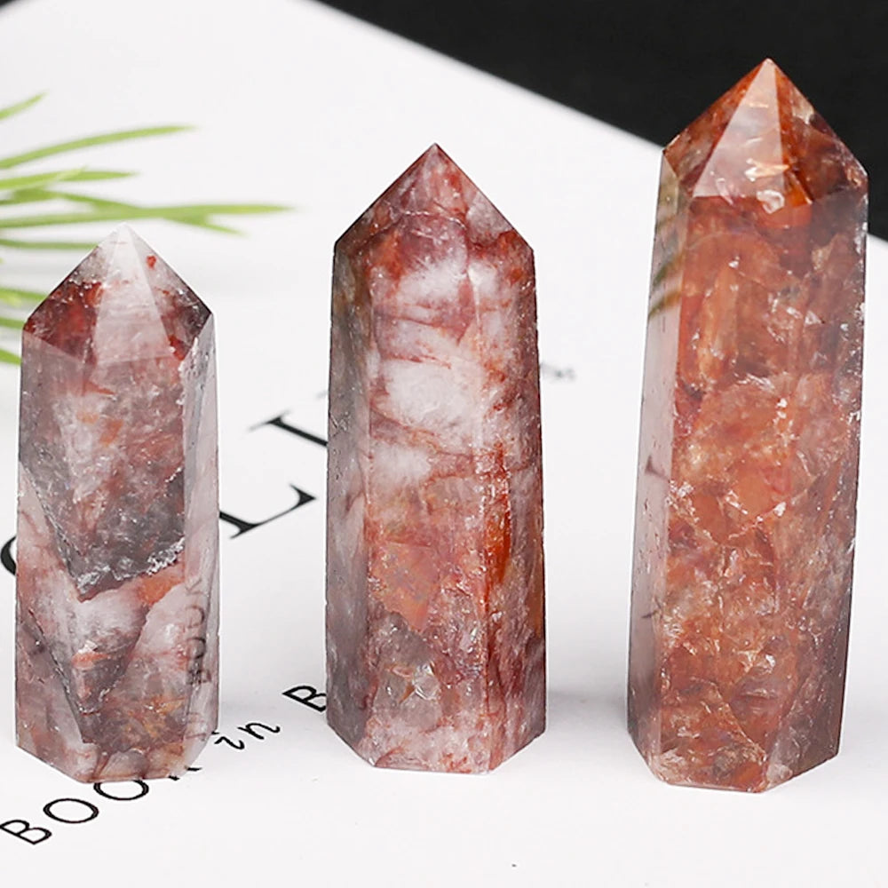 Natural Point Wand Rose Quartz & Amethyst Crystal for Healing and Home Decor