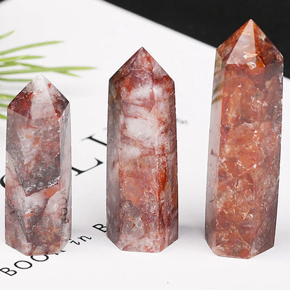 Natural Point Wand Rose Quartz & Amethyst Crystal for Healing and Home Decor
