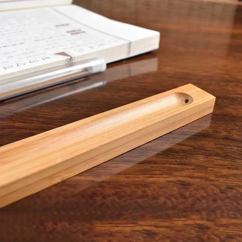 23cm Wood Sandalwood Coil Base Home Line Incense Burner Wooden Incense Stick Holder Decoration Crafts