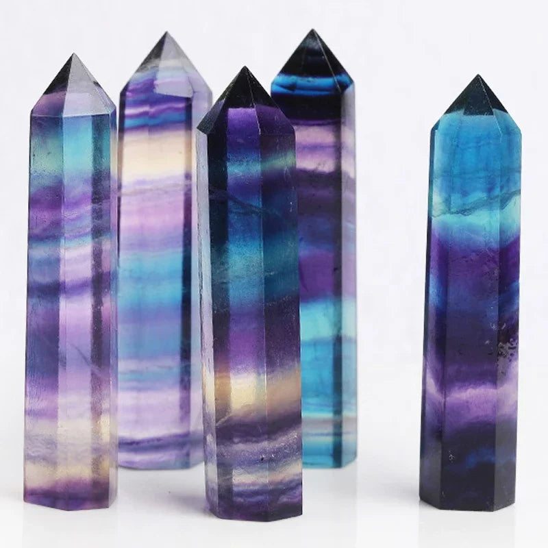 Natural Point Wand Rose Quartz & Amethyst Crystal for Healing and Home Decor