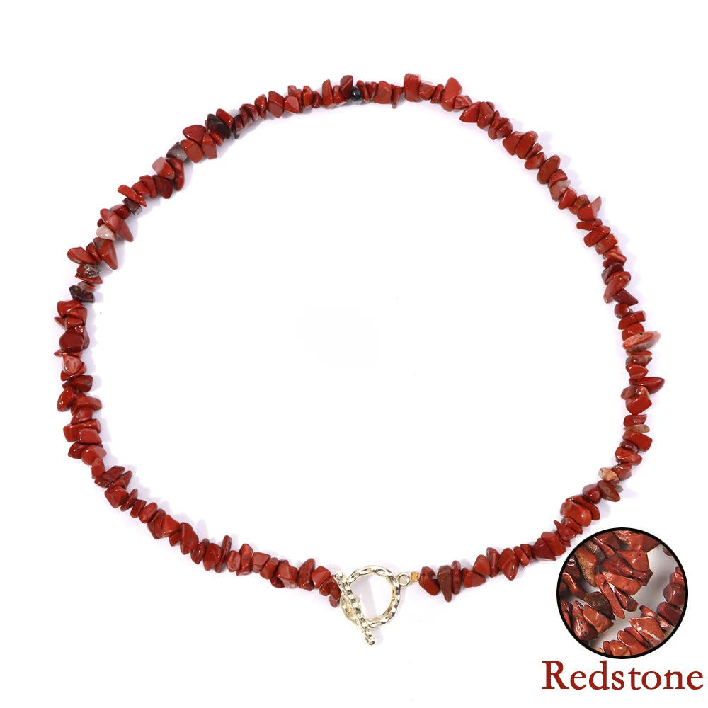Natural Blue Stone Choker Necklace Aquamarine and Quartz Crystal Beads for Women