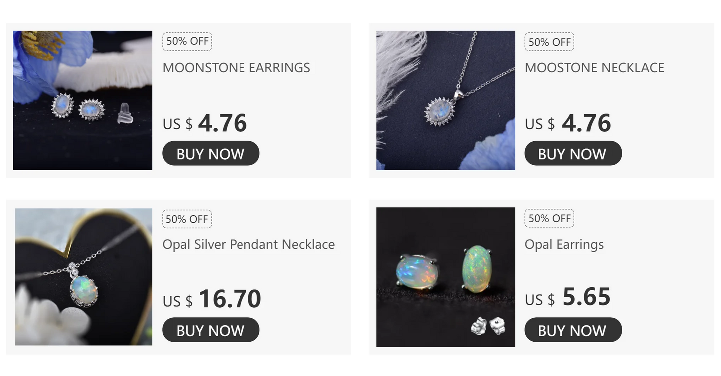 ITSMOS Natural Labradorite Moonstone Pendant Necklace Simple Round Rose Quartz Amethyst Stone Elegant Jewelry for Women Romatic