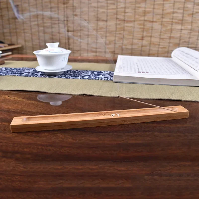 23cm Wood Sandalwood Coil Base Home Line Incense Burner Wooden Incense Stick Holder Decoration Crafts