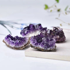 Amethyst Cluster Geode Natural Irregular Purple Quartz Stone Point Wand Energy Healing Mineral Crystal Rock Specimen Room Decor
