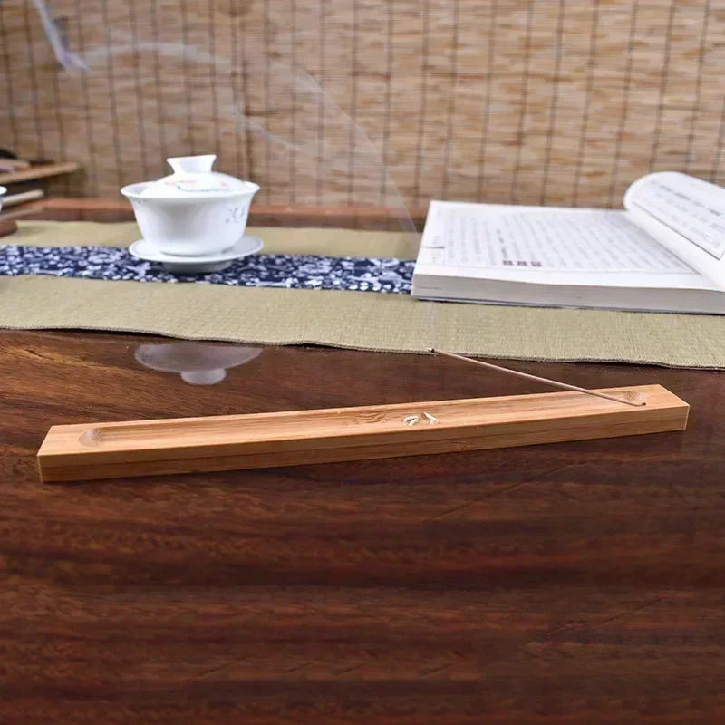 23cm Wood Sandalwood Coil Base Home Line Incense Burner Wooden Incense Stick Holder Decoration Crafts