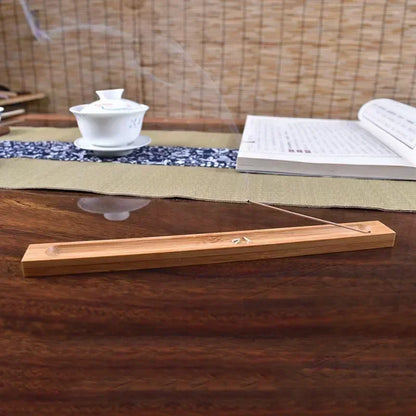 23cm Wood Sandalwood Coil Base Home Line Incense Burner Wooden Incense Stick Holder Decoration Crafts