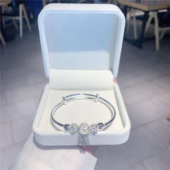 Silver Color Dreamcatcher Tassel Feather Lucky Bead Bracelet Bangle for Women Fashion Original Party Wedding Jewelry Gift