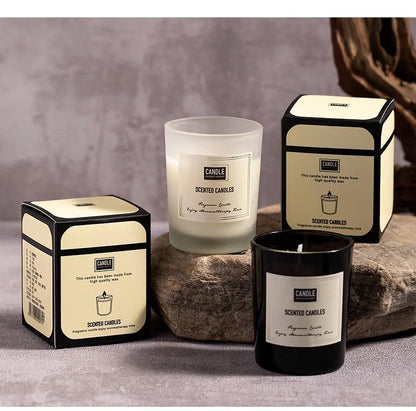 1Pc Modern European Plant Scent Aromatherapy Candle Living Room Bedroom Air Purification Enduring Fragrance Candle Cups Decor