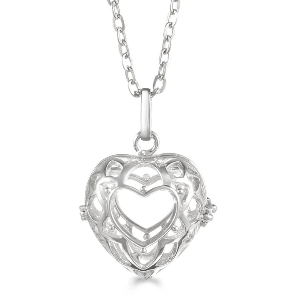 Russian Traditional Angel Wings Chime Necklace Essential Oil Diffuser Aromatherapy Pendant