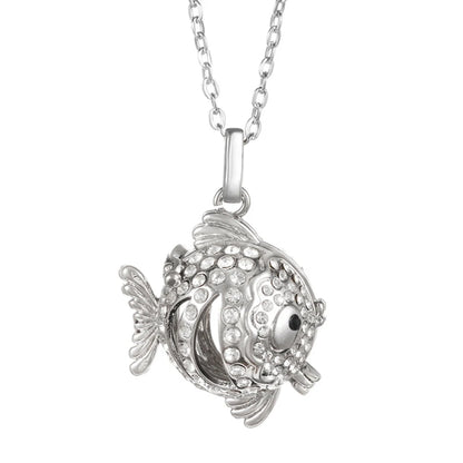 Russia Tradition Chime Exquisite Angel Wings Caller Necklace Essential Oil Diffuser Pregnant Woman Aromatherapy Pendant Jewelry