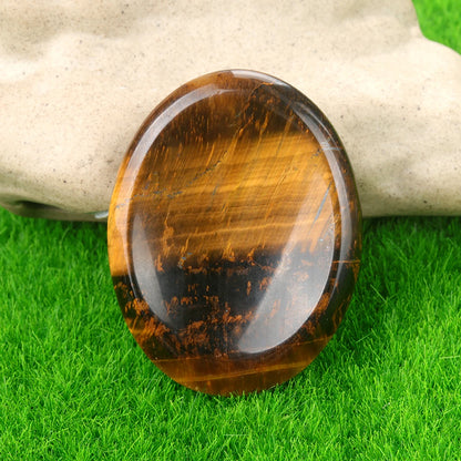 Thumb Worry Stone Oval Quartz Healing Crystal Chakra & Natural Gemstone Decor