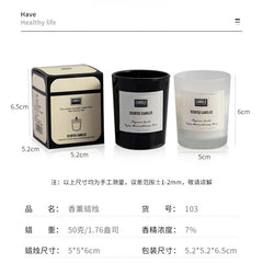 1Pc Modern European Plant Scent Aromatherapy Candle Living Room Bedroom Air Purification Enduring Fragrance Candle Cups Decor