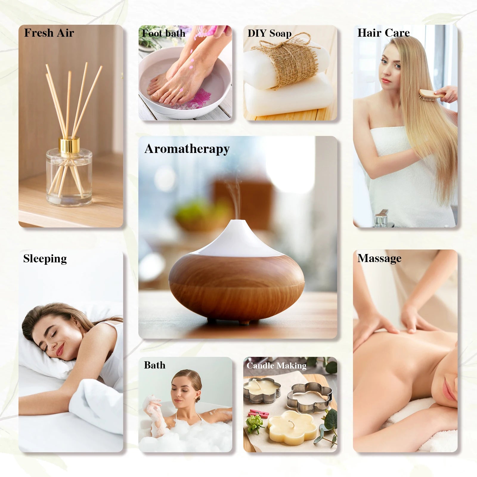 MAYJAM 10ML Essential Oils Set Lavender Jasmine Eucalyptus Vanilla