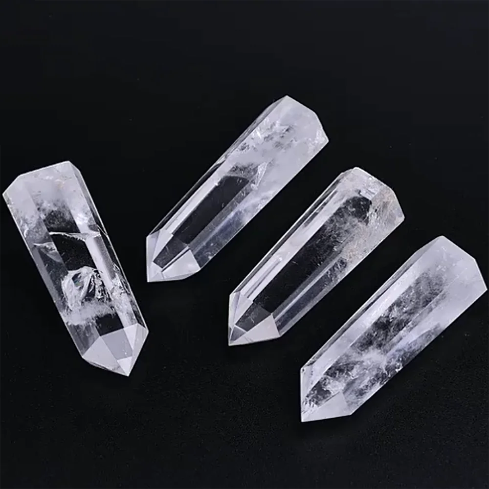 Natural Point Wand Rose Quartz & Amethyst Crystal for Healing and Home Decor