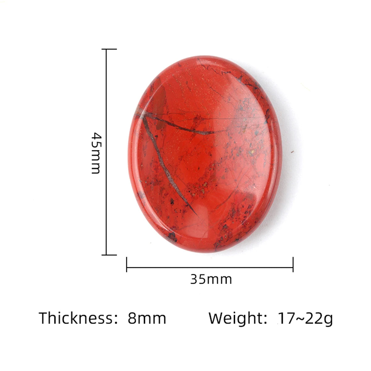 Thumb Worry Stone Oval Quartz Healing Crystal Chakra & Natural Gemstone Decor