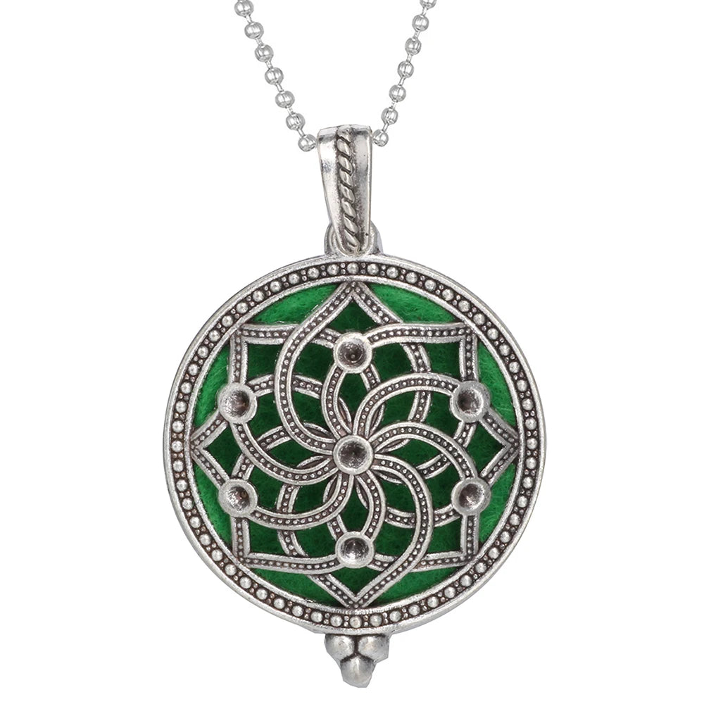 New Aromatherapy Diffuser Necklace Vintage Flower Butterfly Open Locket Aroma Pendant Perfume Essential Oil Diffuser Necklace