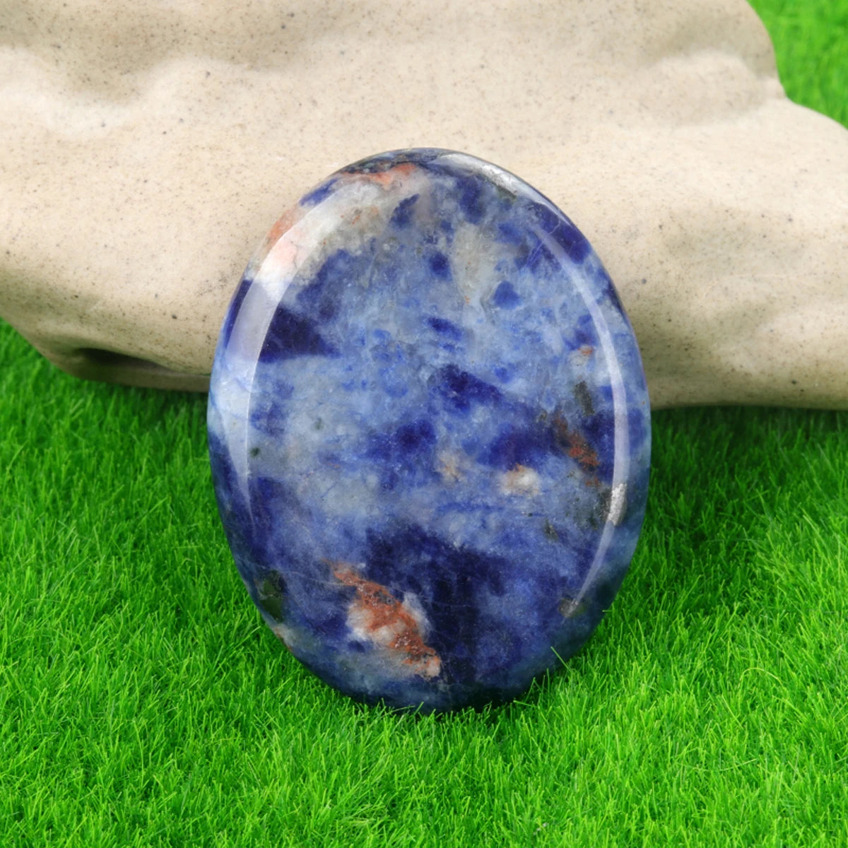 Thumb Worry Stone Oval Quartz Healing Crystal Chakra & Natural Gemstone Decor
