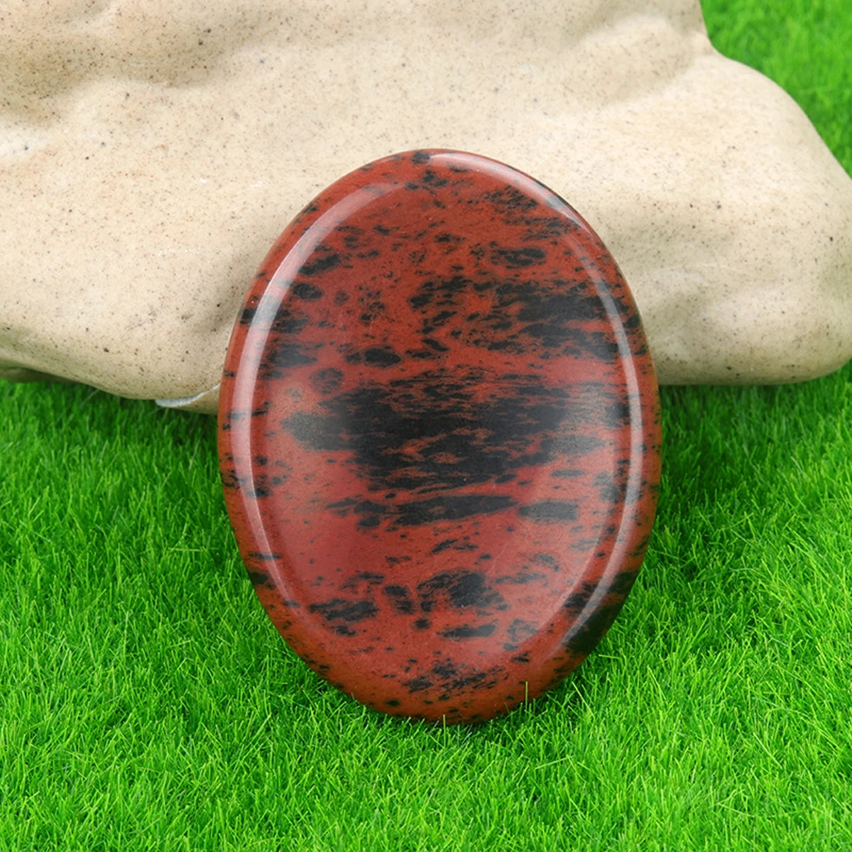 Thumb Worry Stone Oval Quartz Healing Crystal Chakra & Natural Gemstone Decor