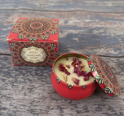 Soybean Wax Dried Flower Scented Candle – Calming Floral Aroma for Energy & Balance