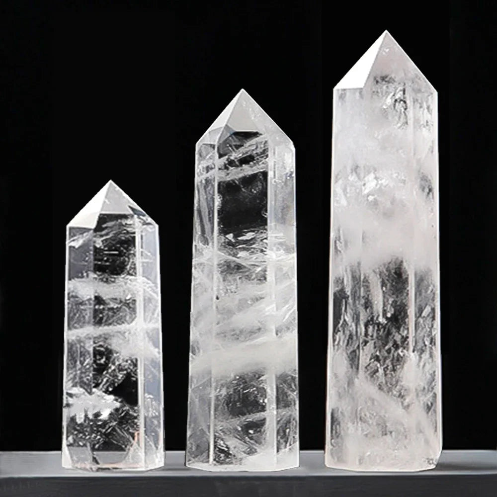 Natural Point Wand Rose Quartz & Amethyst Crystal for Healing and Home Decor